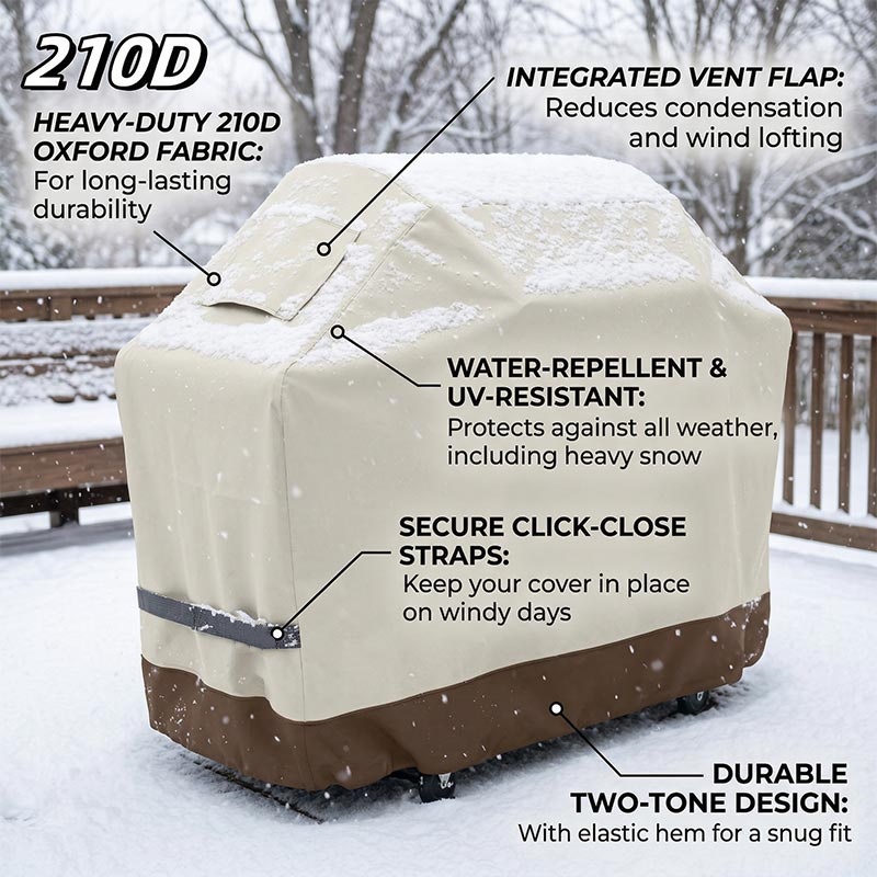Outdoor Furniture Varnish - 210D BBQ Beige Barbecue Grill Outdoor