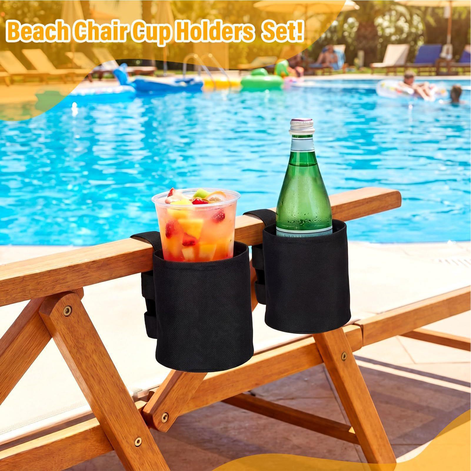 Outdoor Furniture Lounge Chair - Universal Water Bottle Holder Portable Cup