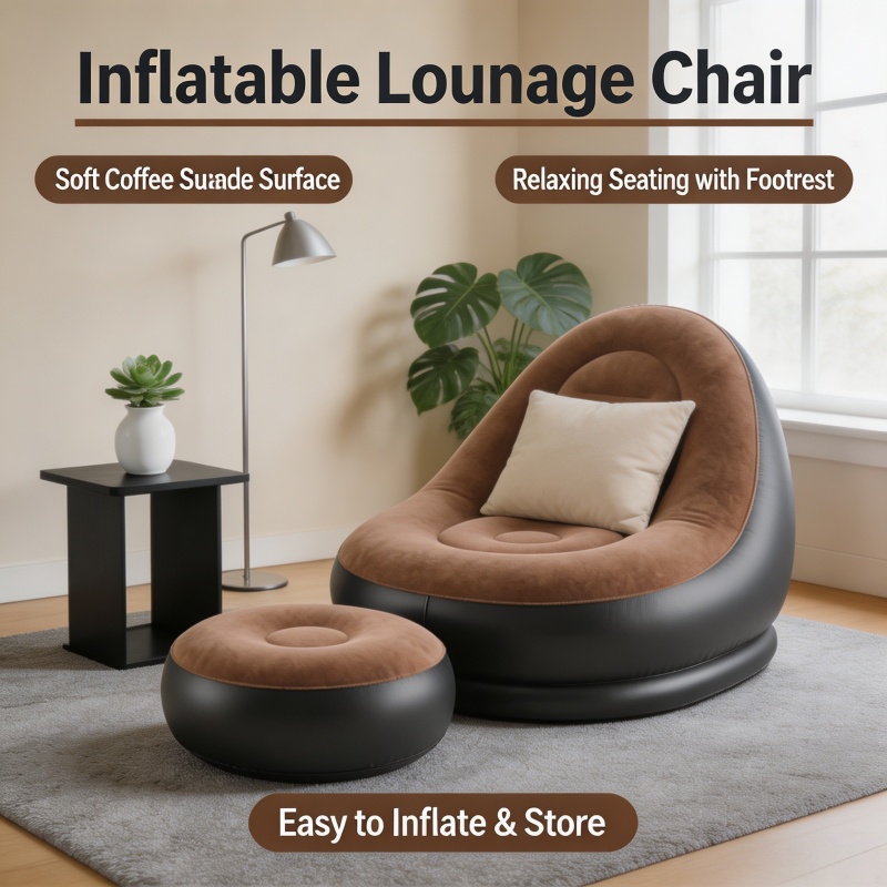 Outdoor Furniture Lounge Chair - Lazy Couch Sofas Inflatable Chair Foldable