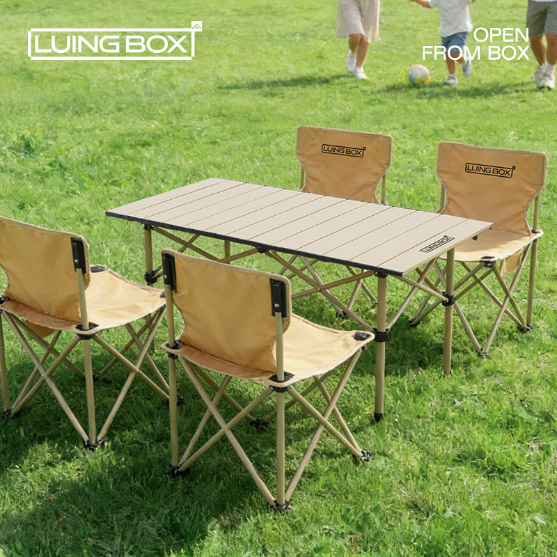 Outdoor Furniture Egg Chair - Portable Camping Table Chair Set Folding