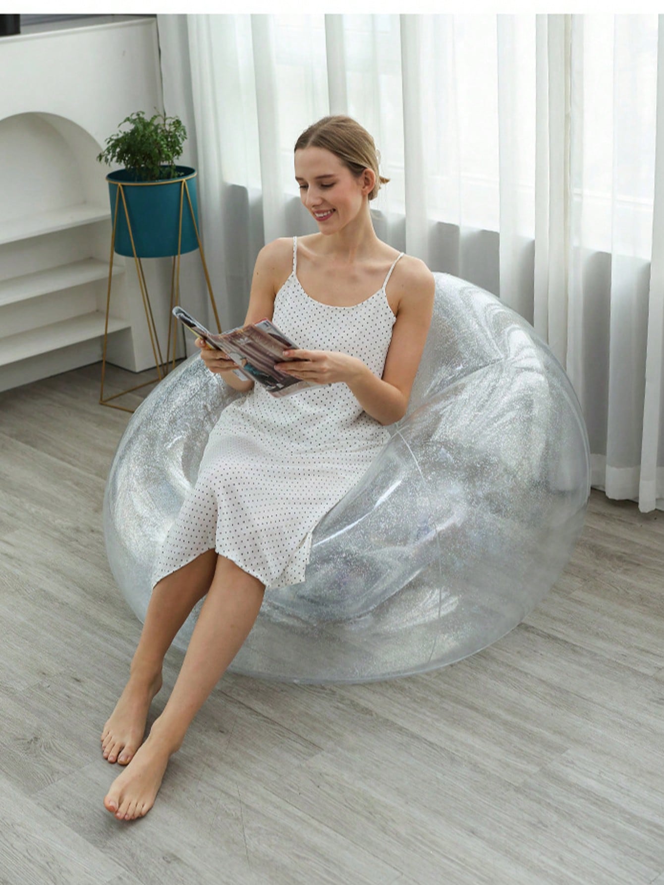Outdoor Furniture Lounge Chair - 1pcs PVC Inflatable Lounge Chair, Indoor