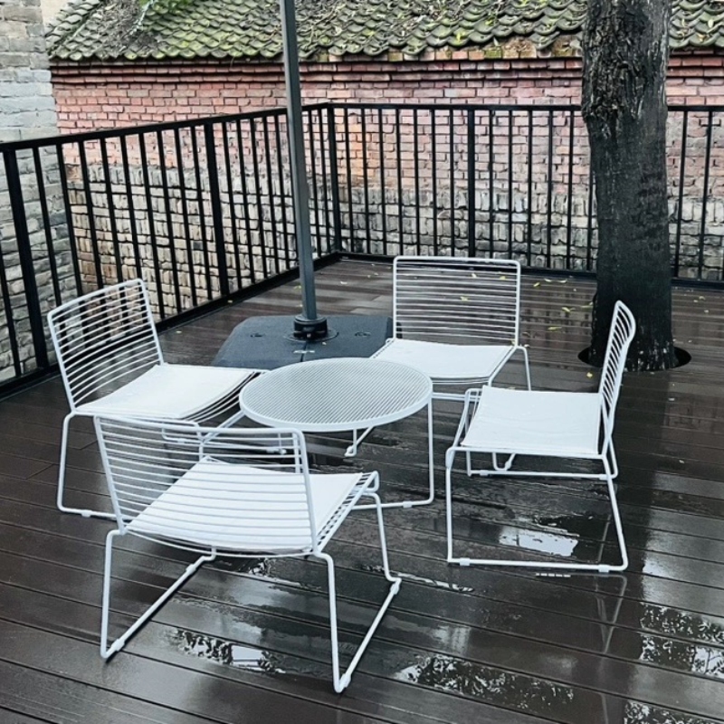 Outdoor Furniture Bali Style - Nordic Dining Chairs Luxury Iron Modern