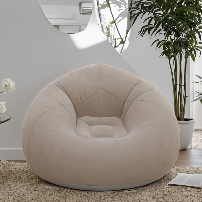 Outdoor Furniture Lounge Chair - Flocked PVC Inflatable Sofa Chair -
