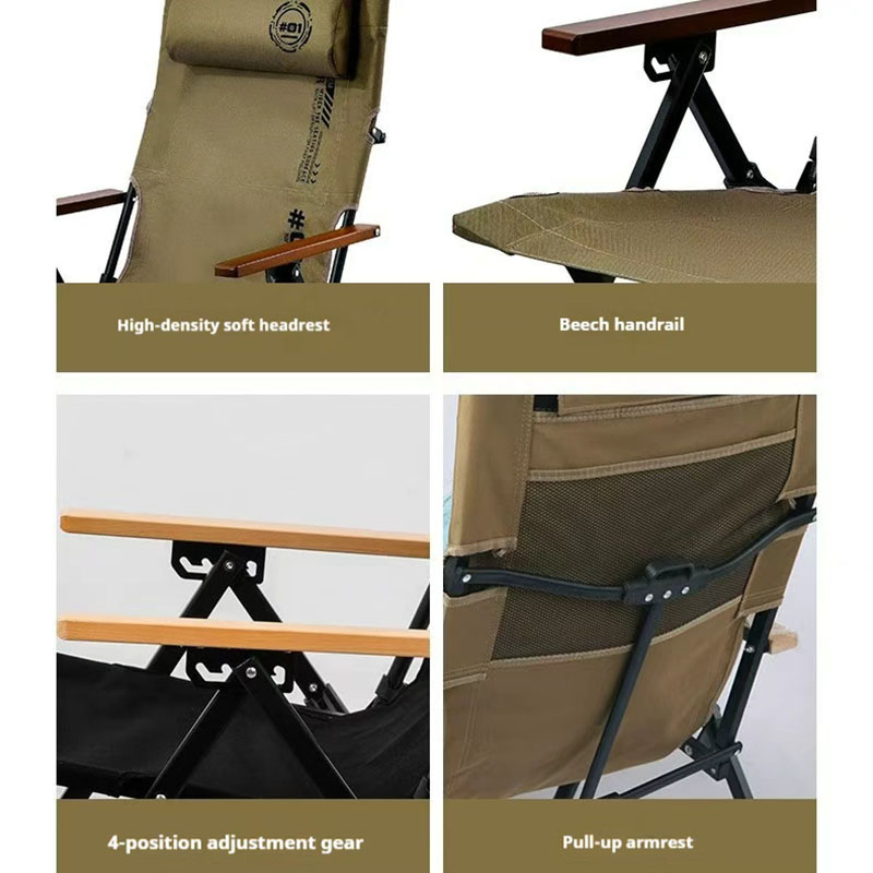 Folding High Back Beach Campin - Outdoor Furniture Lounge Chair recension och pris