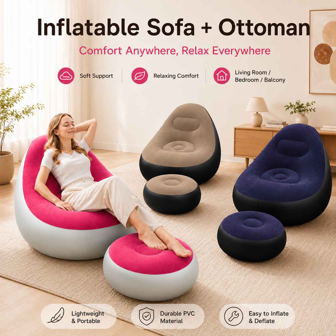Inflatable Chair for Adults,Po - Outdoor Furniture Lowes recension och pris