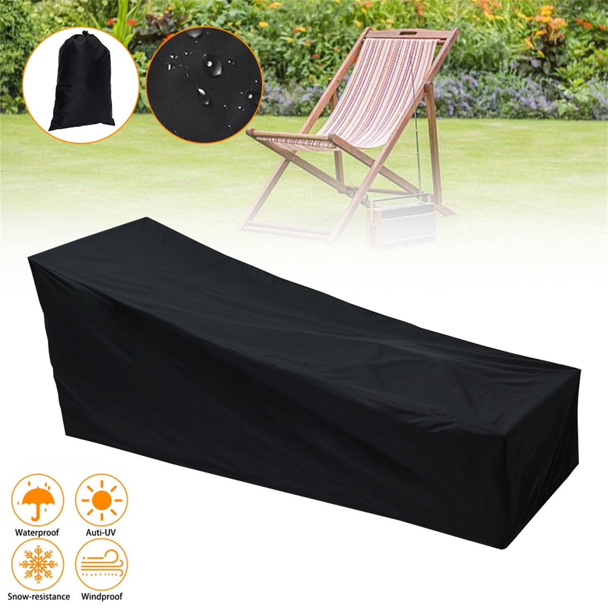 Outdoor Garden Sunbed Cover Su - Outdoor Furniture Lounge Chair recension och pris
