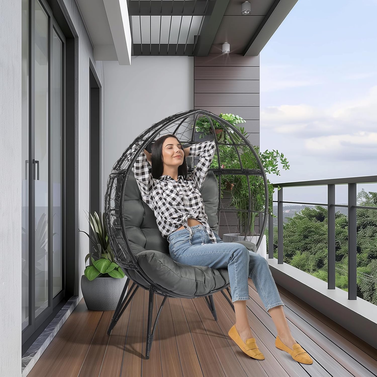 Oversized Wicker Egg Chair Cus - Outdoor Furniture Egg Chair recension och pris