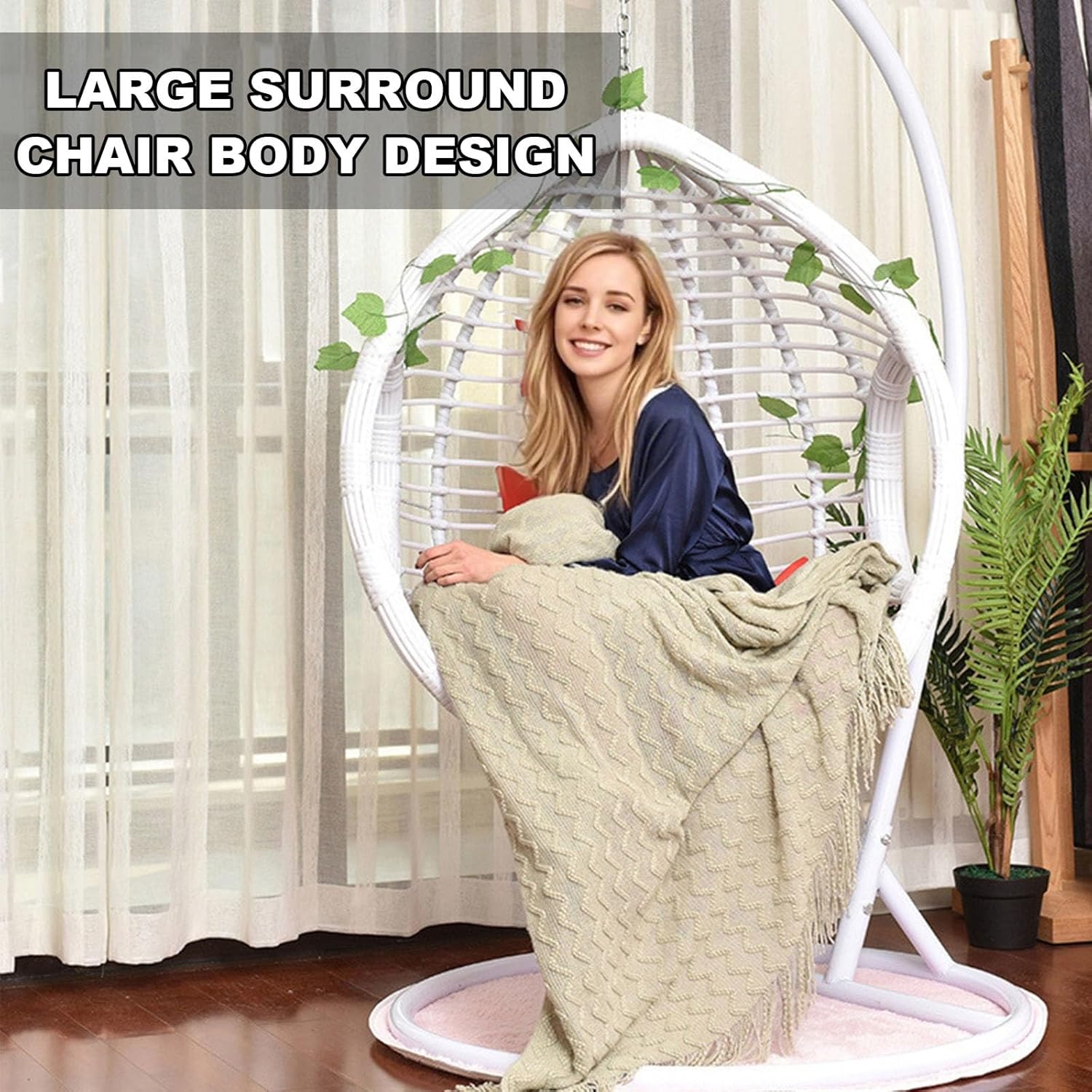 PE Rattan Hanging Egg Chair wi - Outdoor Furniture Egg Chair recension och pris