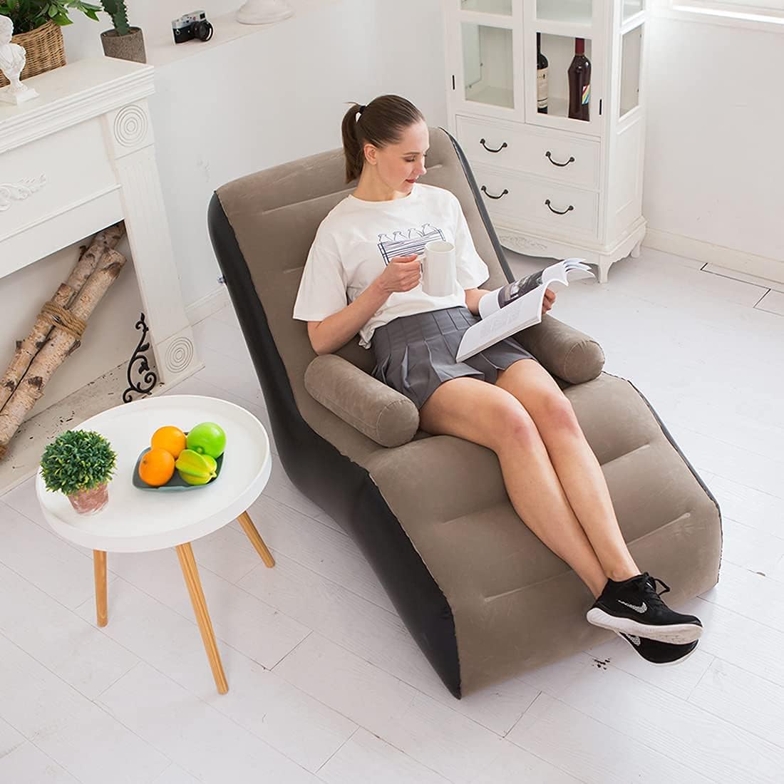 Folding Lazy Sofa,Inflatable L - Outdoor Furniture Lounge Chair recension och pris
