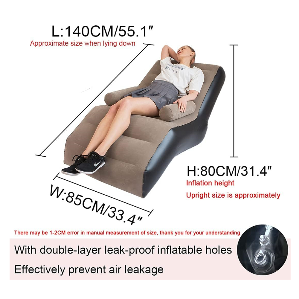 Folding Lazy Sofa,Inflatable L - Outdoor Furniture Lounge Chair recension och pris