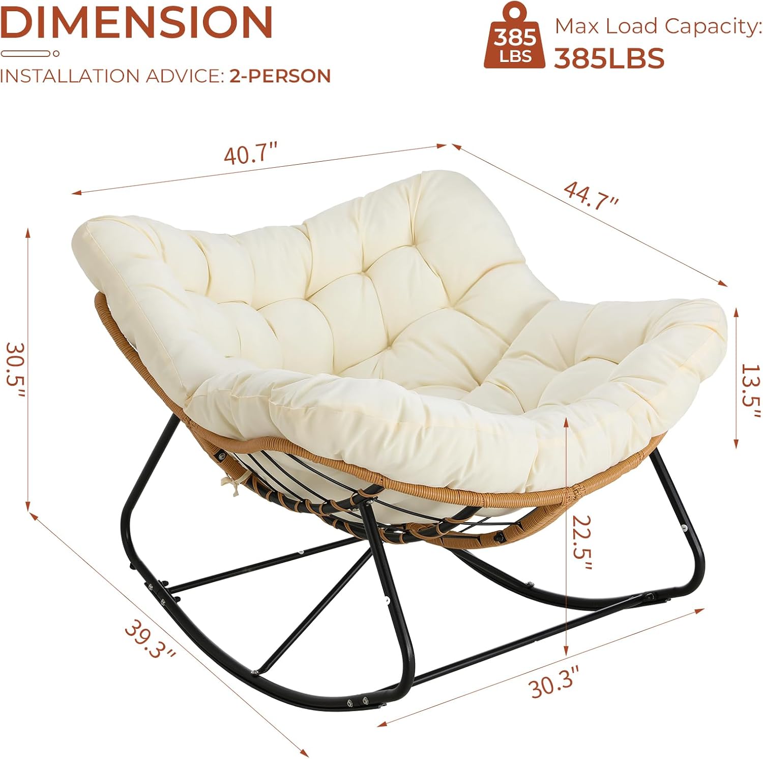 Oversized Outdoor Papasan Rock - Outdoor Furniture Egg Chair recension och pris