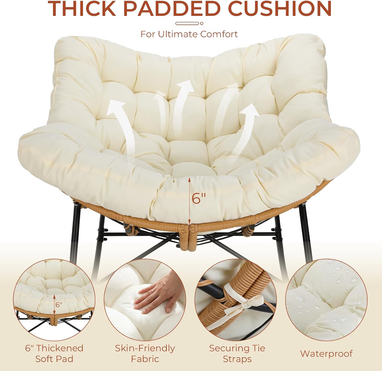 Oversized Outdoor Papasan Rock - Outdoor Furniture Egg Chair recension och pris
