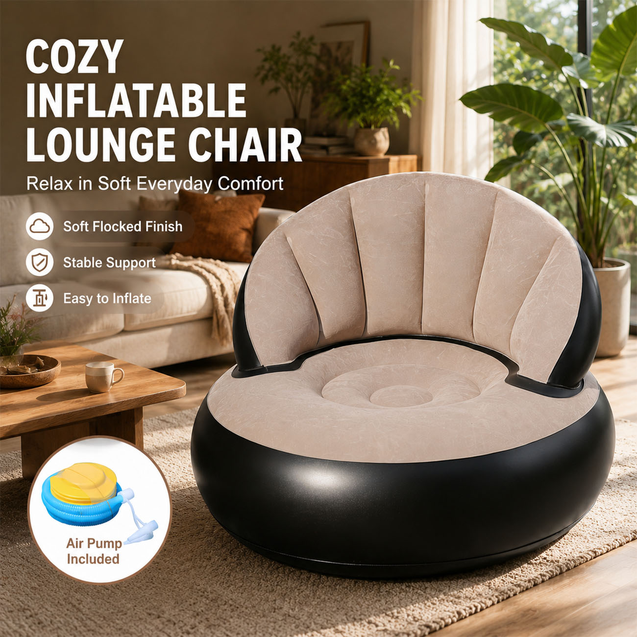 Inflatable Chair for Adults, F - Outdoor Furniture Lounge Chair recension och pris