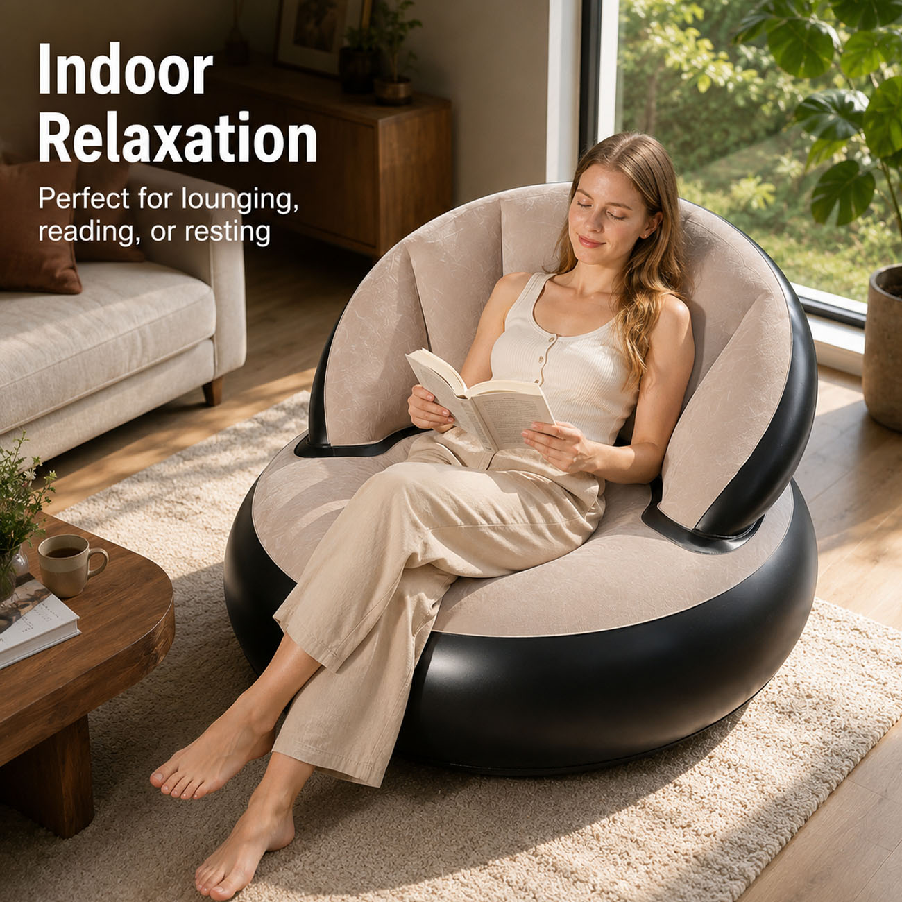 Inflatable Chair for Adults, F - Outdoor Furniture Lounge Chair recension och pris